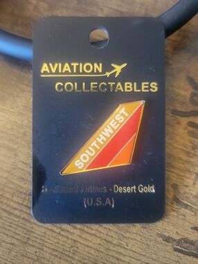 Southwest Airlines Desert Gold Tail Pin - Orange & Red